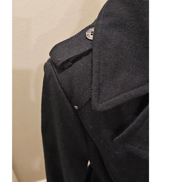 Kenneth Cole New York 3/4 Length Black Pea Coat Size 14 - Picture 2 of 13